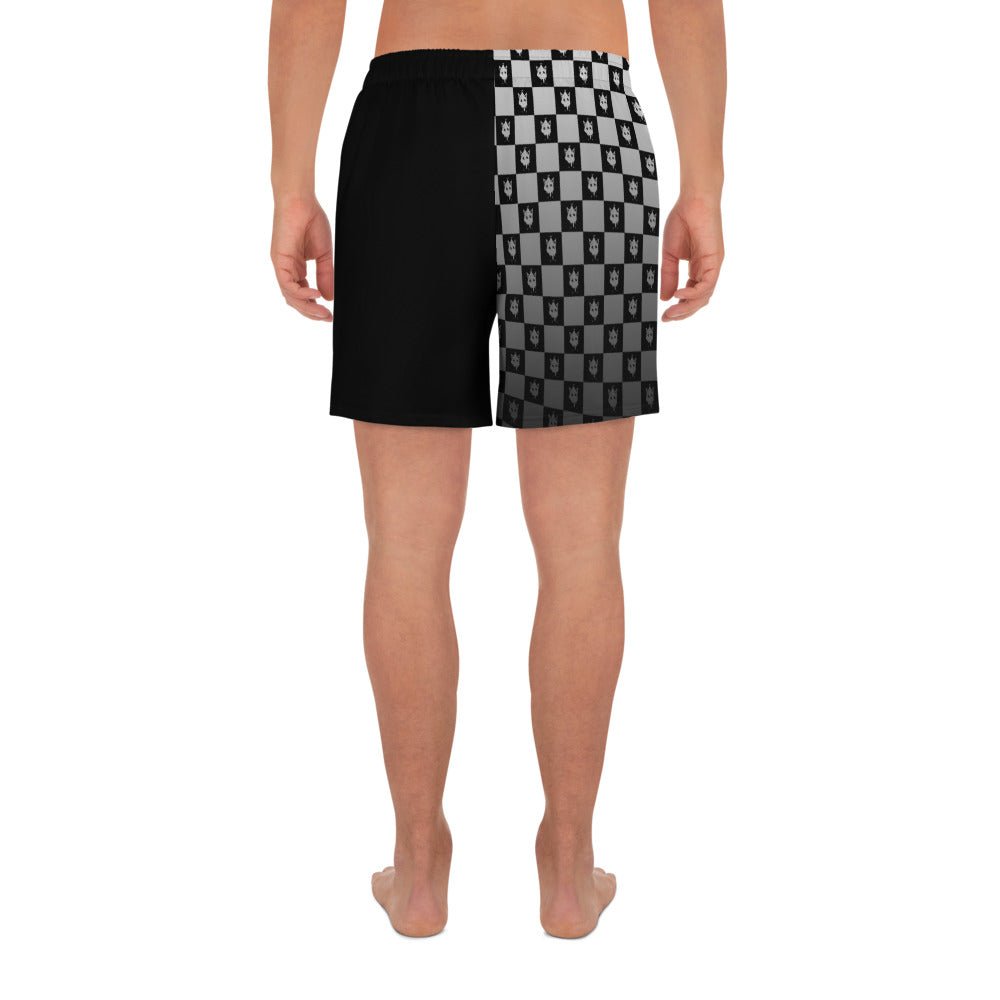 Black Checker Athletic Shorts- - Baht