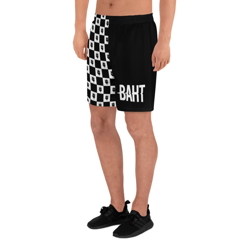 Black Checkered Shorts- - Baht
