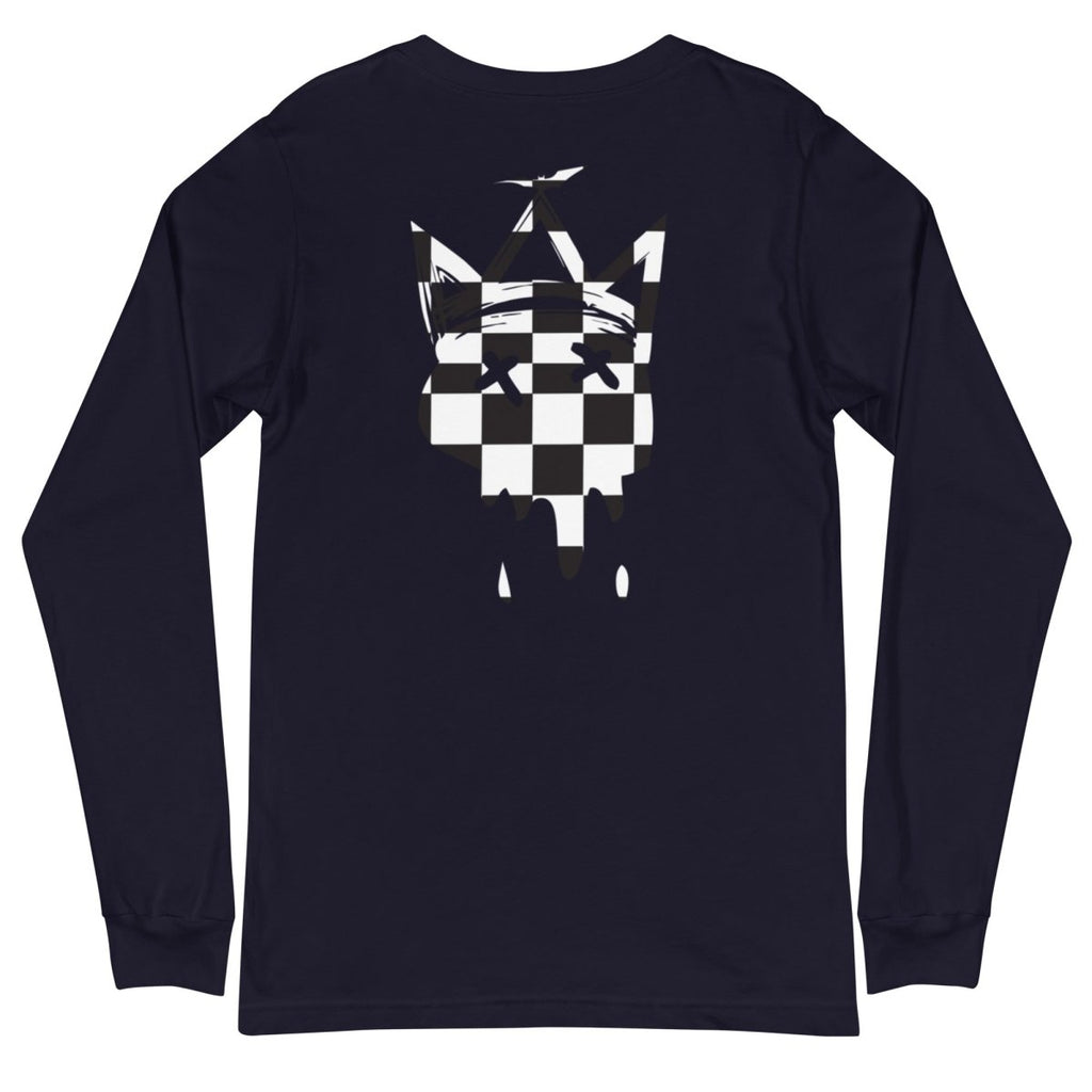 Crown Checkered Long Sleeve Tee- - Baht