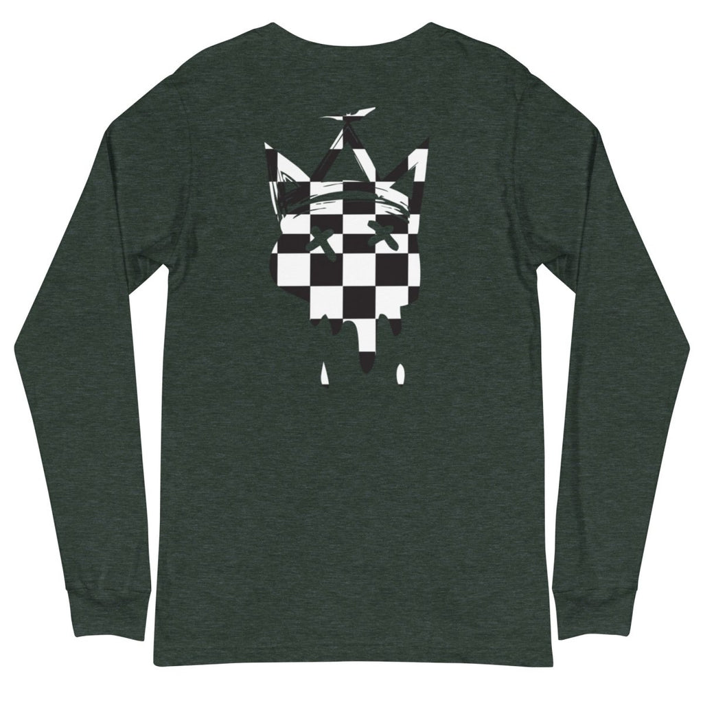 Crown Checkered Long Sleeve Tee- - Baht