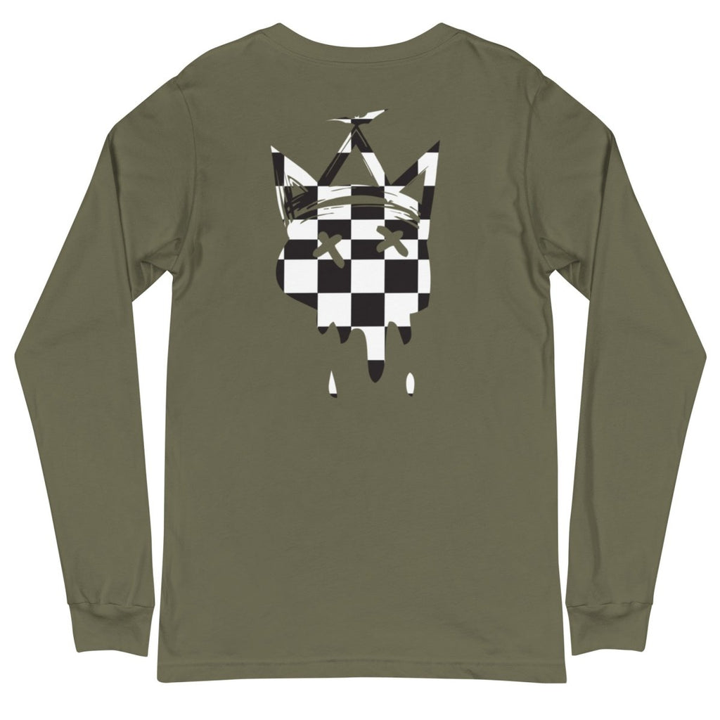 Crown Checkered Long Sleeve Tee- - Baht