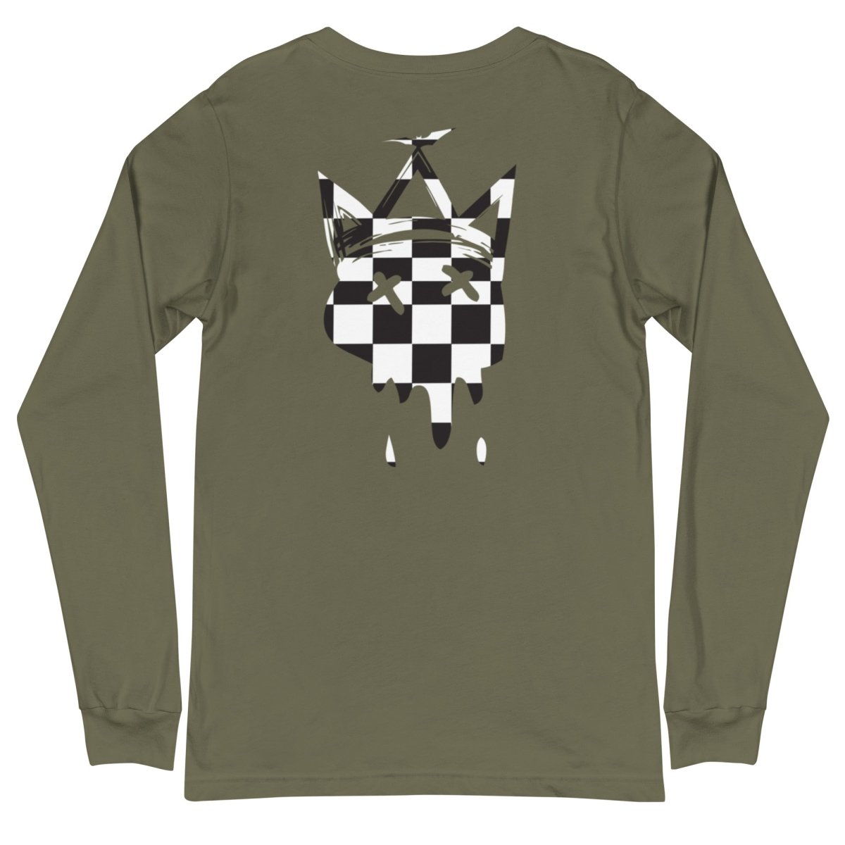 Crown Checkered Long Sleeve Tee- - Baht
