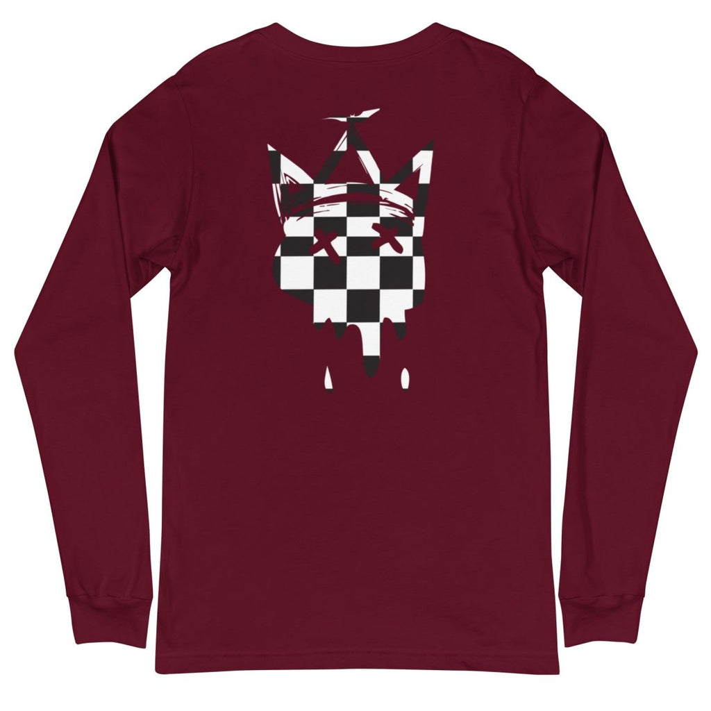 Crown Checkered Long Sleeve Tee- - Baht