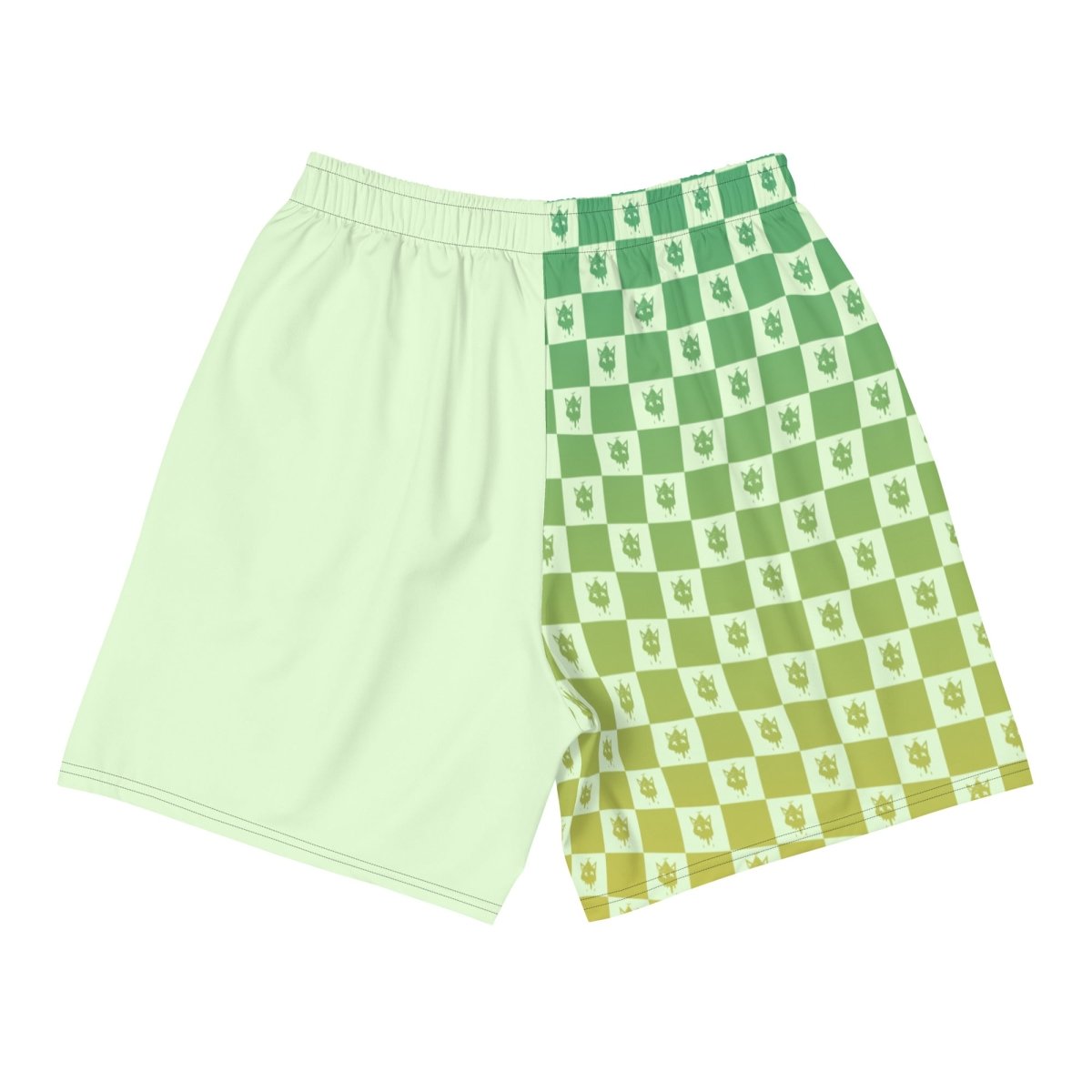 Green Checkered Athletic Shorts- - Baht