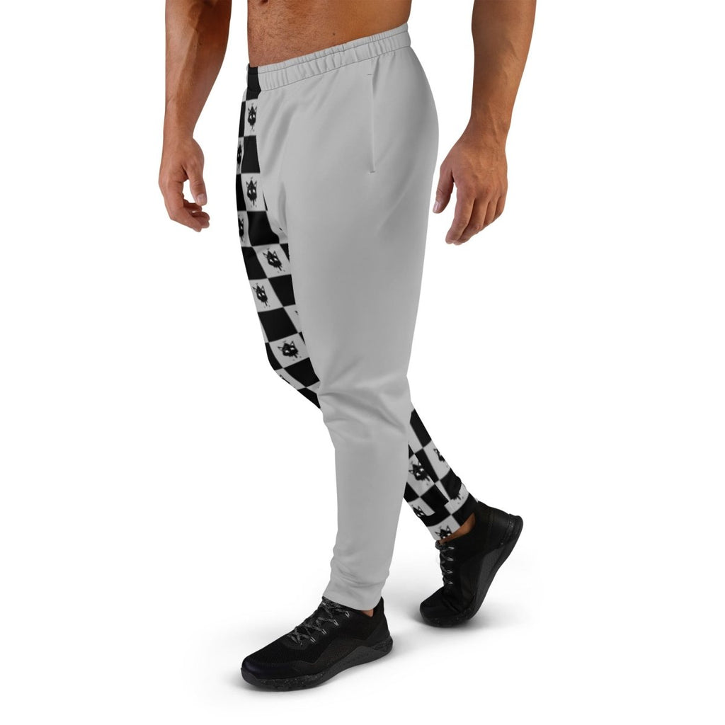 Grey Checkered Joggers- - Baht