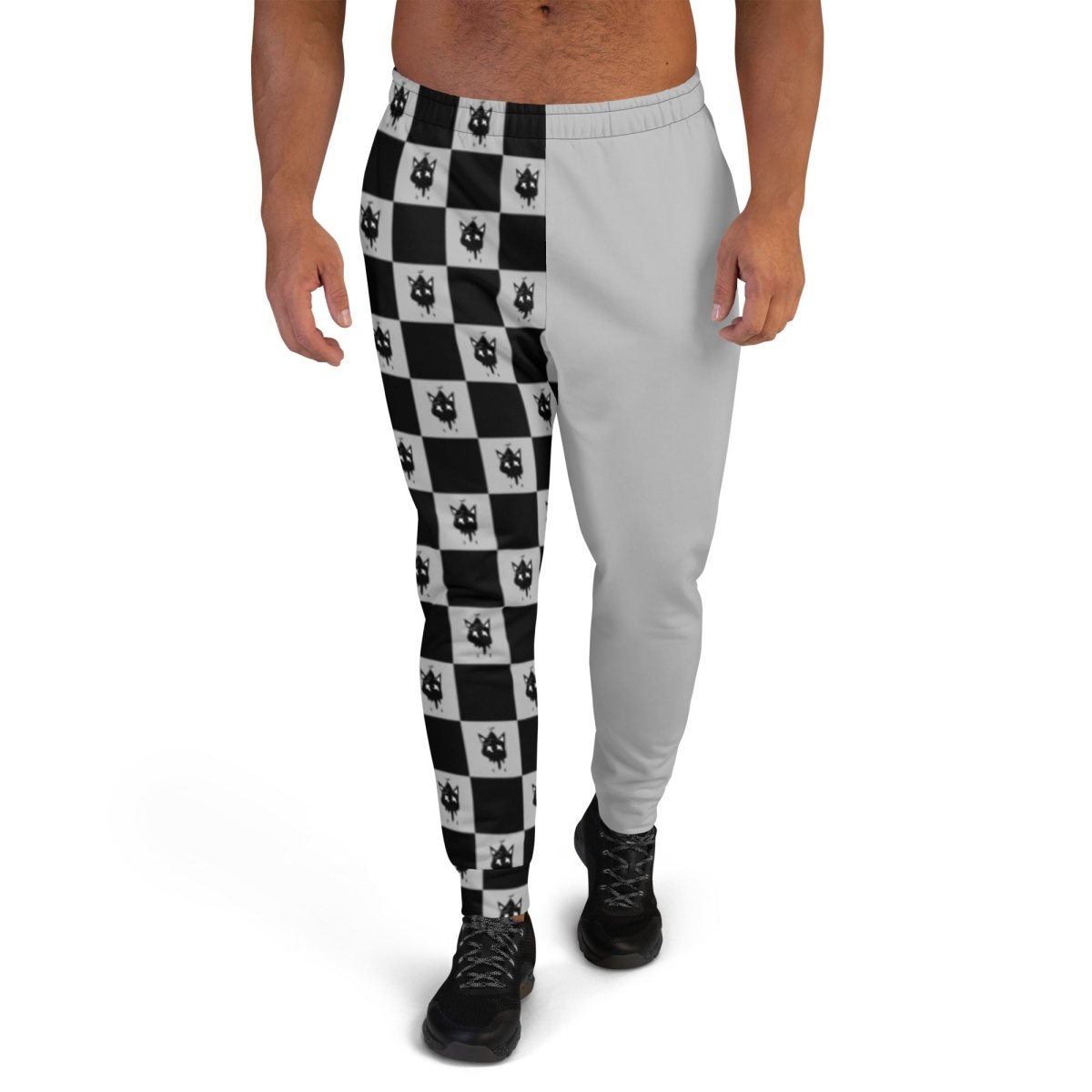 Grey Checkered Joggers- - Baht
