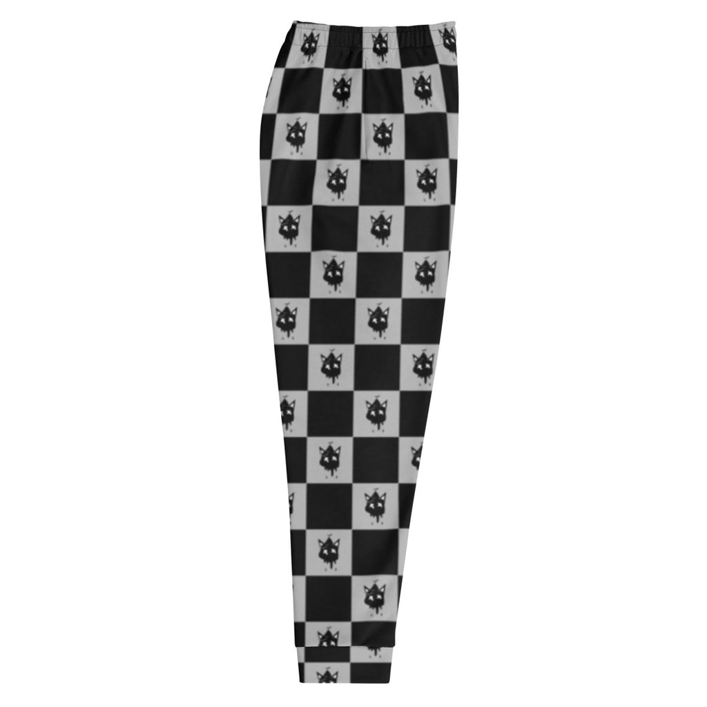 Grey Checkered Joggers- - Baht