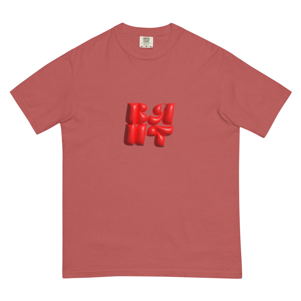 Heavy Neon Red Bubble T- - Baht