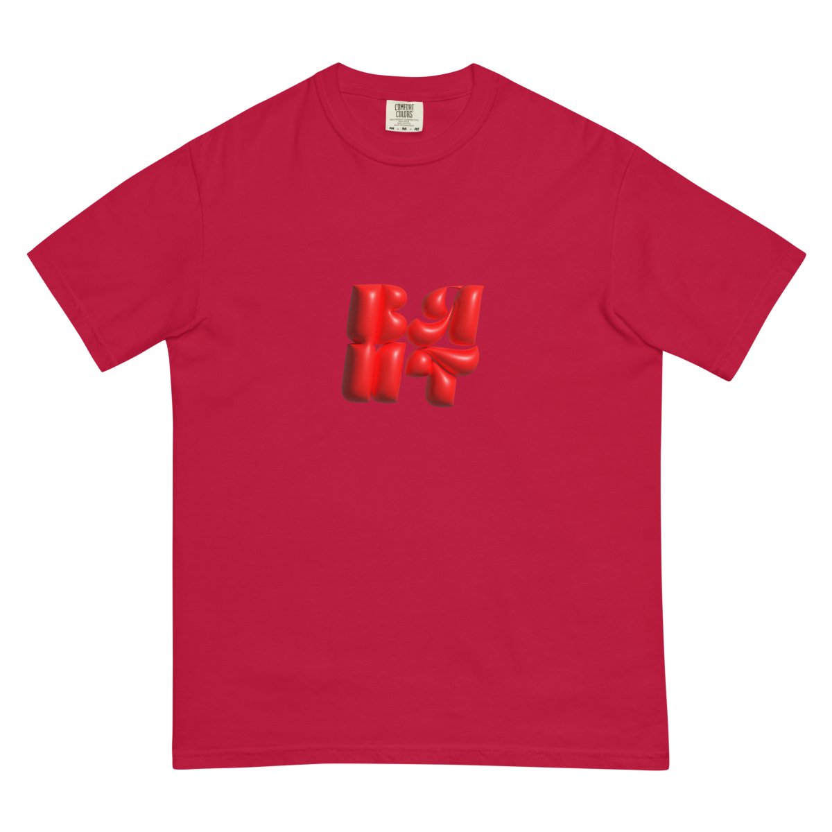 Heavy Neon Red Bubble T- - Baht