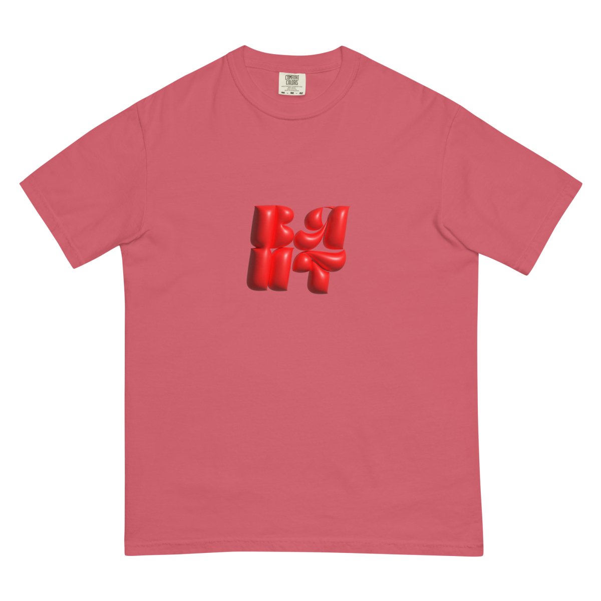 Heavy Neon Red Bubble T- - Baht