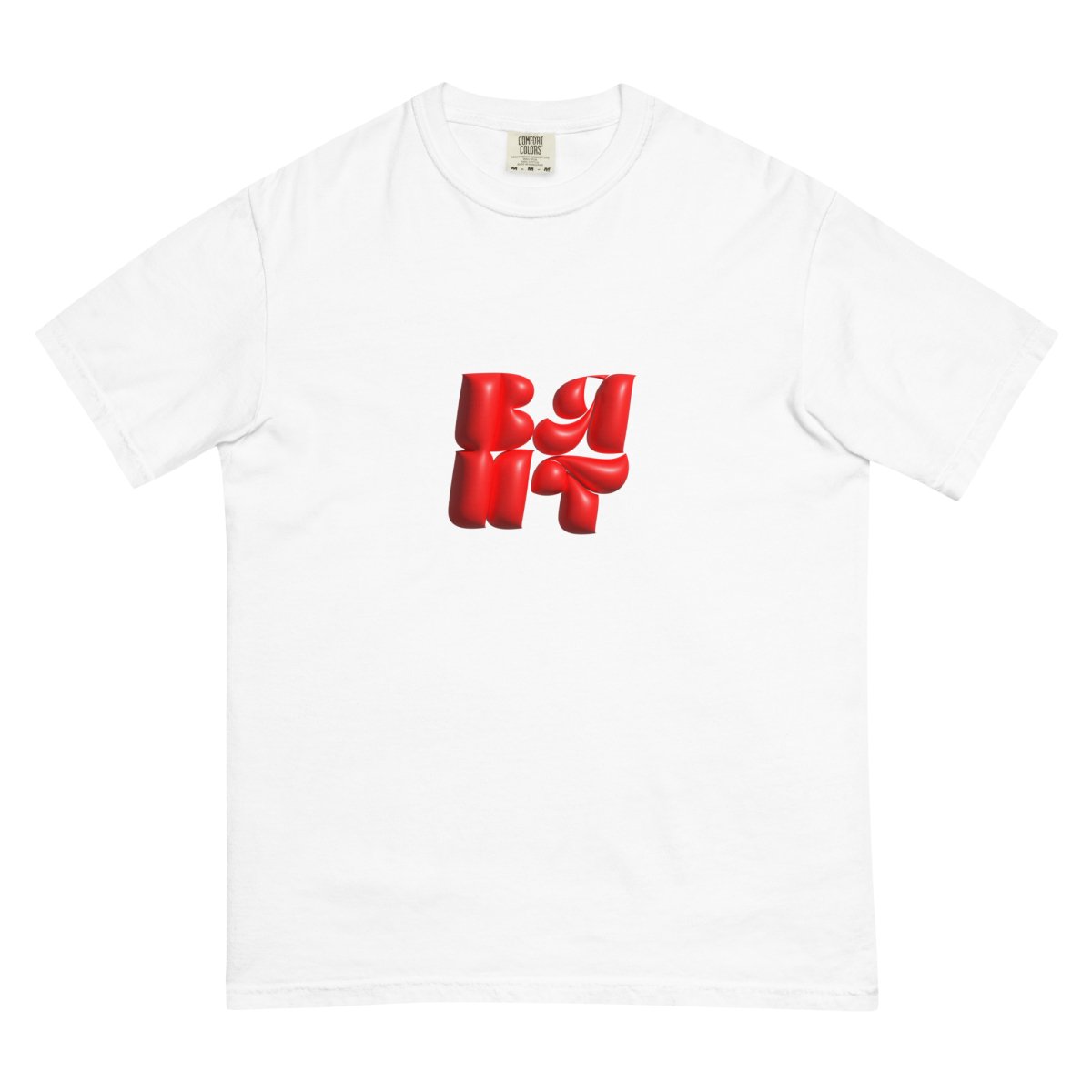 Heavy Neon Red Bubble T- - Baht