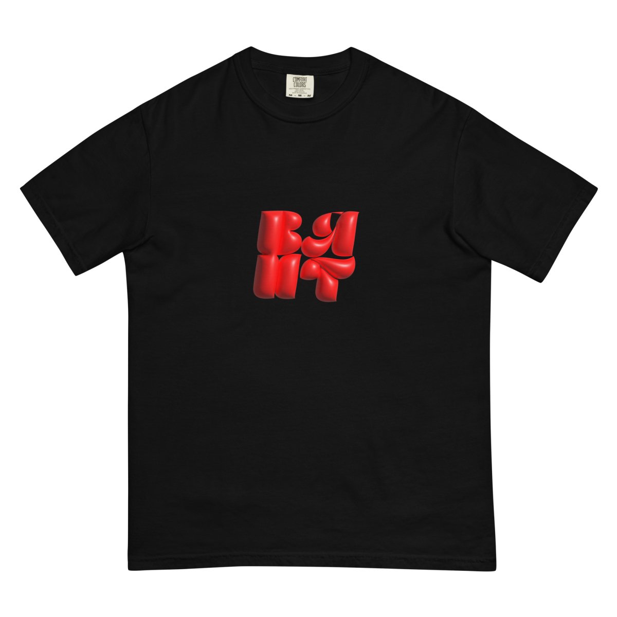 Heavy Neon Red Bubble T- - Baht