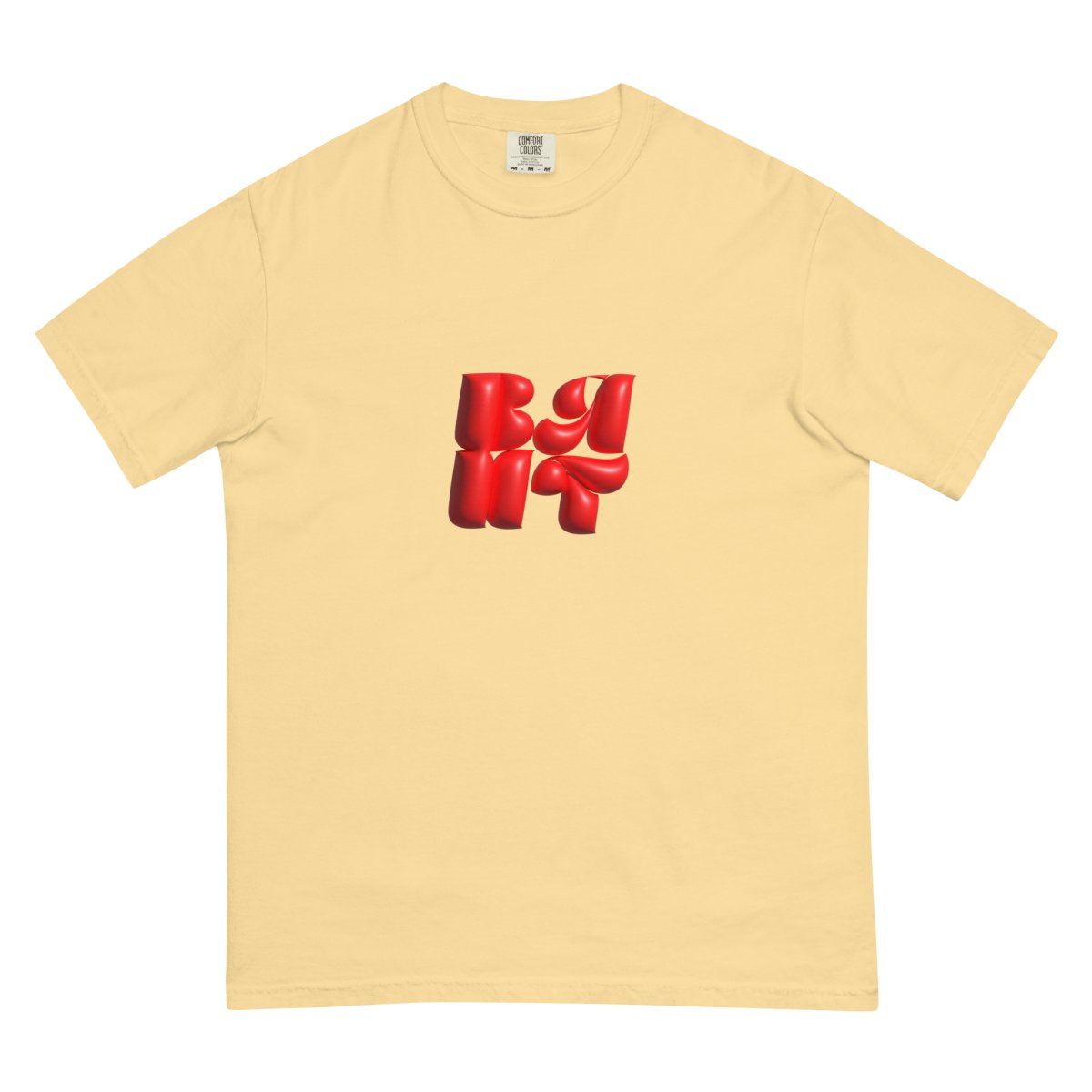 Heavy Neon Red Bubble T- - Baht