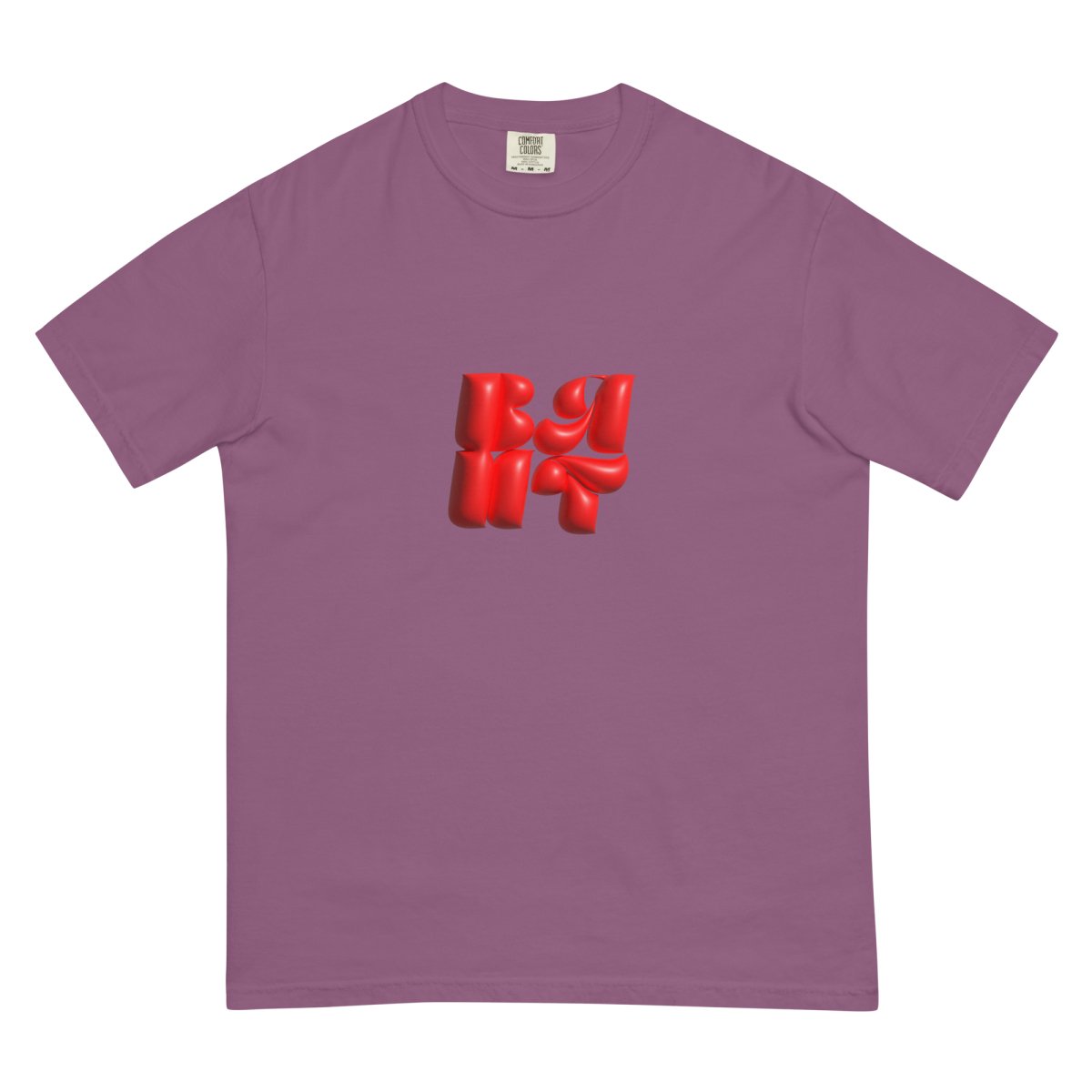 Heavy Neon Red Bubble T- - Baht