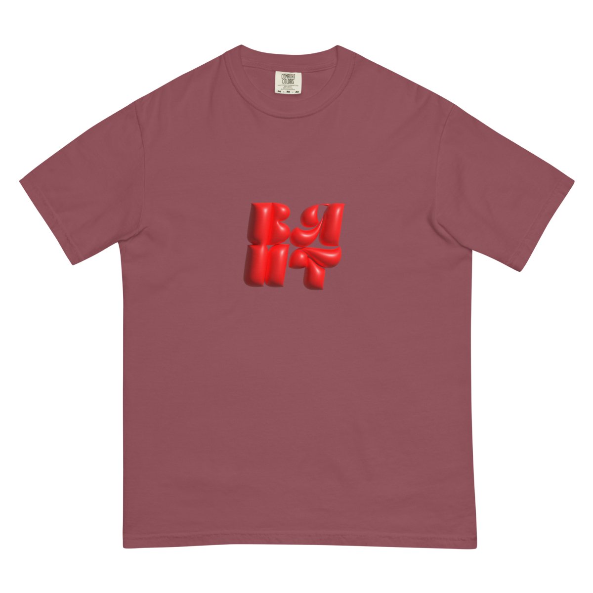 Heavy Neon Red Bubble T- - Baht