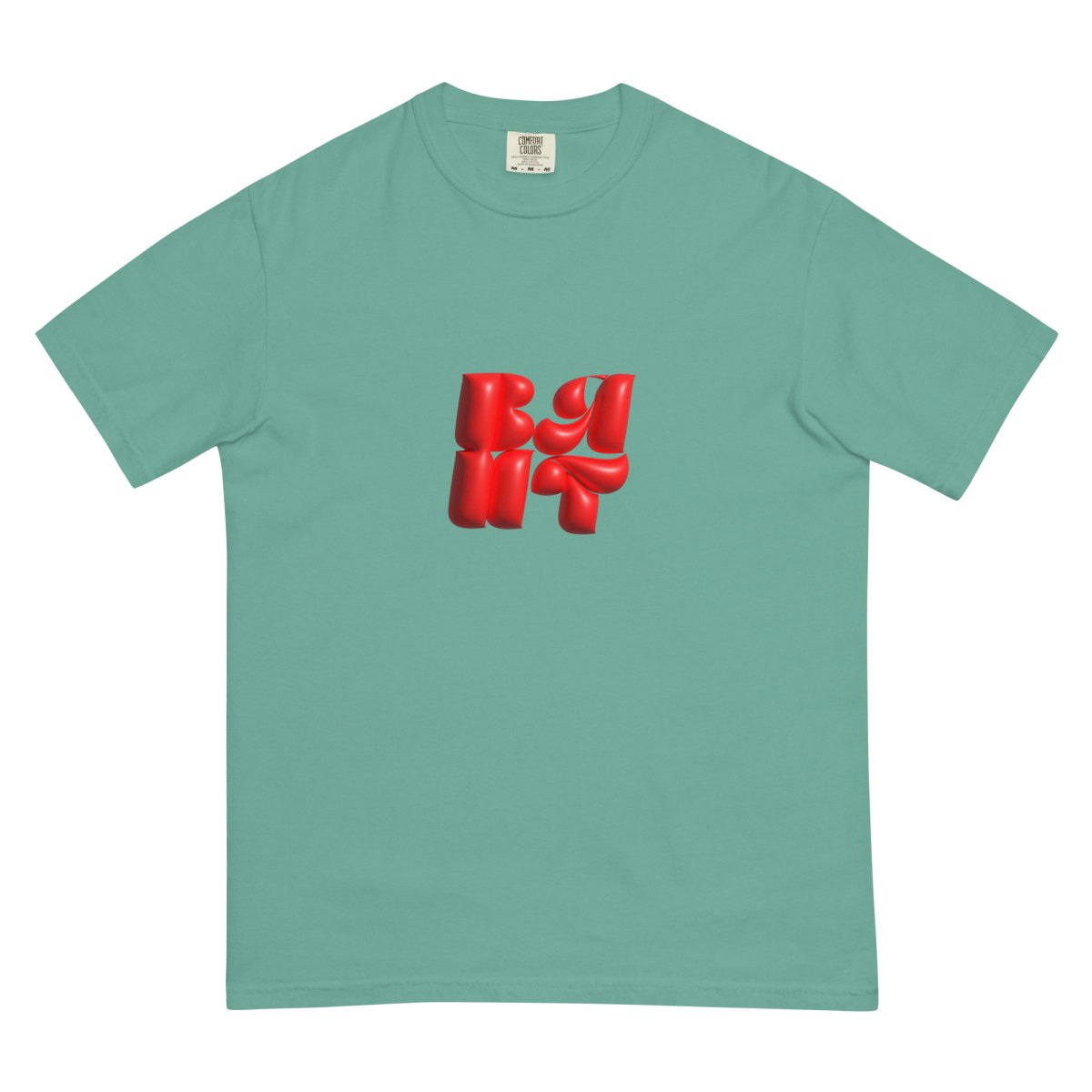 Heavy Neon Red Bubble T- - Baht