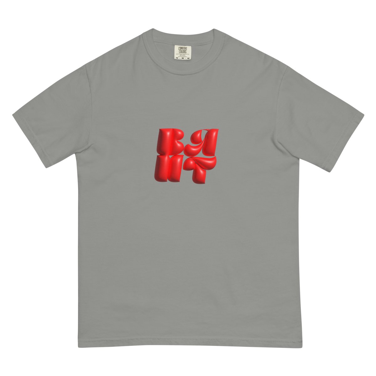 Heavy Neon Red Bubble T- - Baht