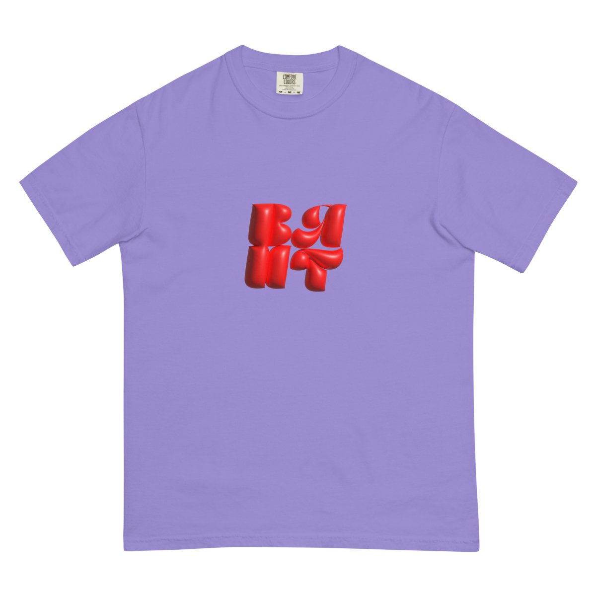 Heavy Neon Red Bubble T- - Baht