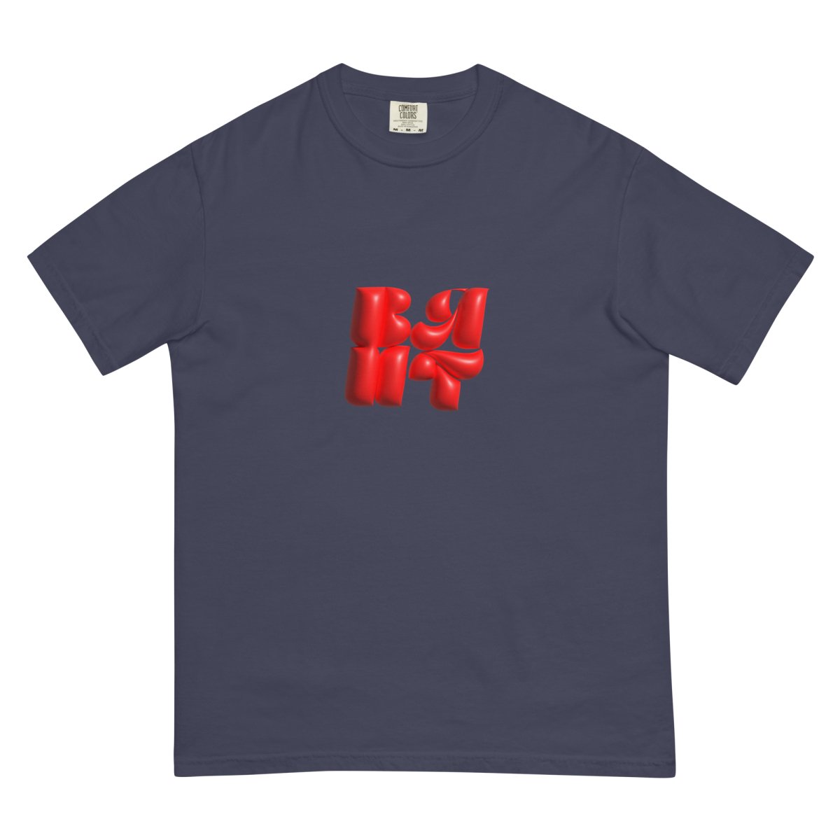 Heavy Neon Red Bubble T- - Baht