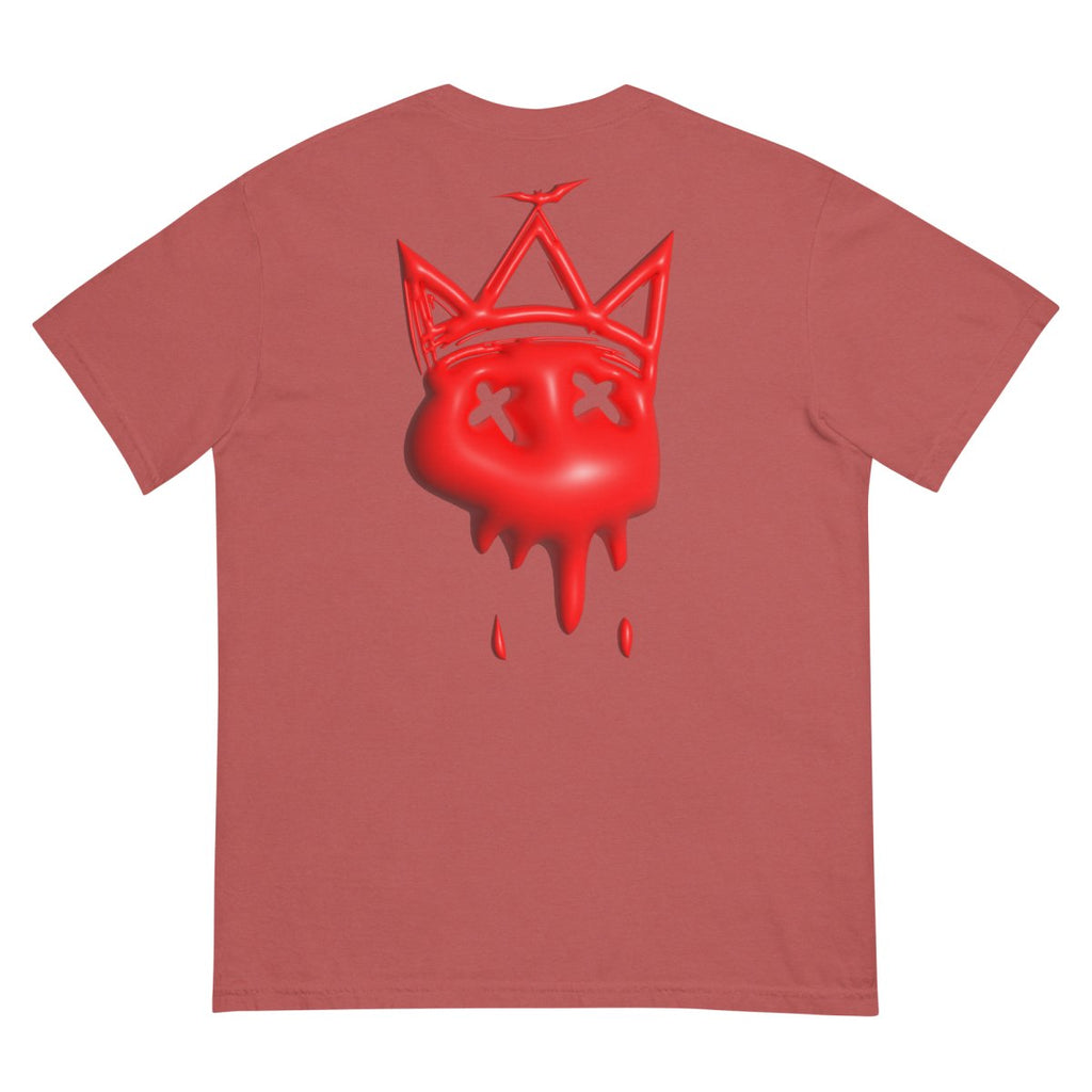 Heavy Neon Red Bubble T- - Baht