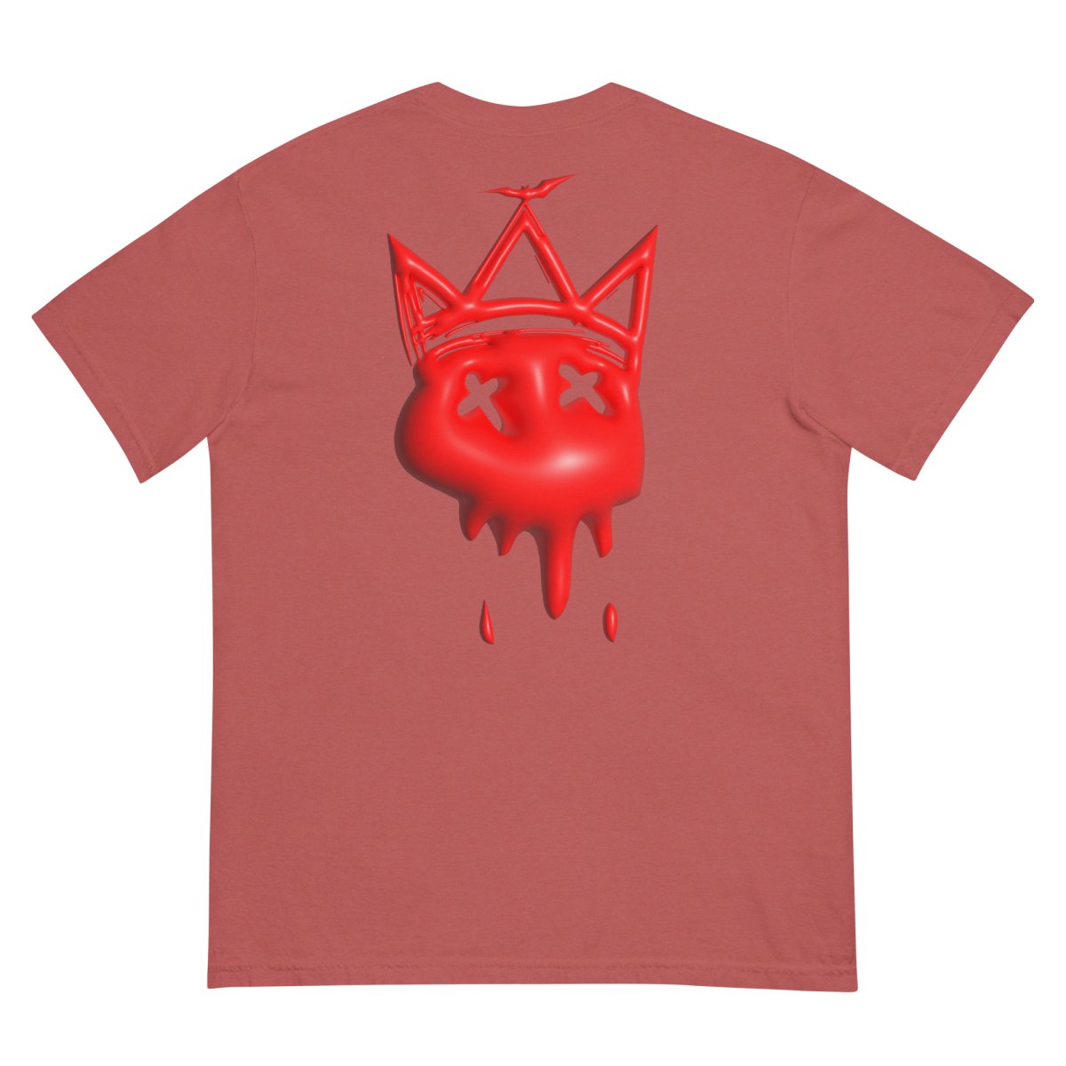 Heavy Neon Red Bubble T- - Baht