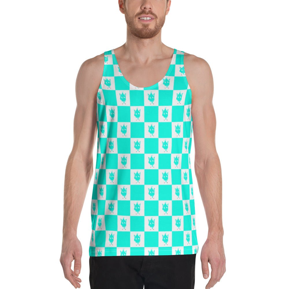 Neon Checkered Tank Top- - Baht