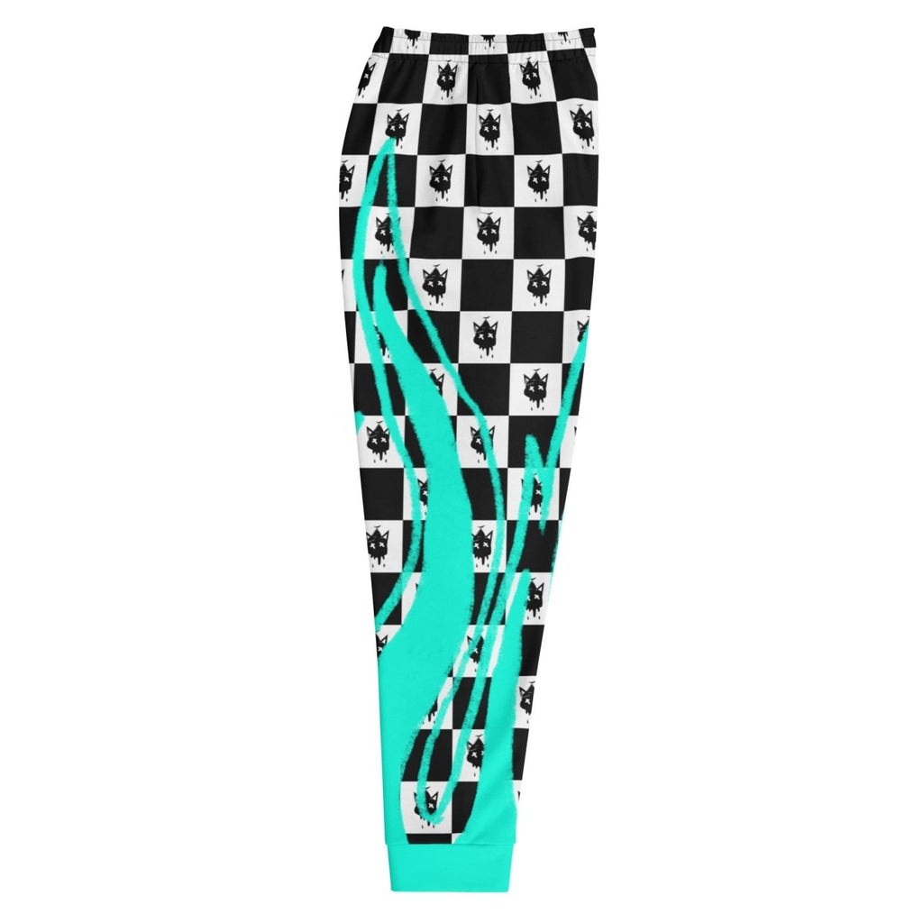 Neon Fire Checker Joggers- - Baht