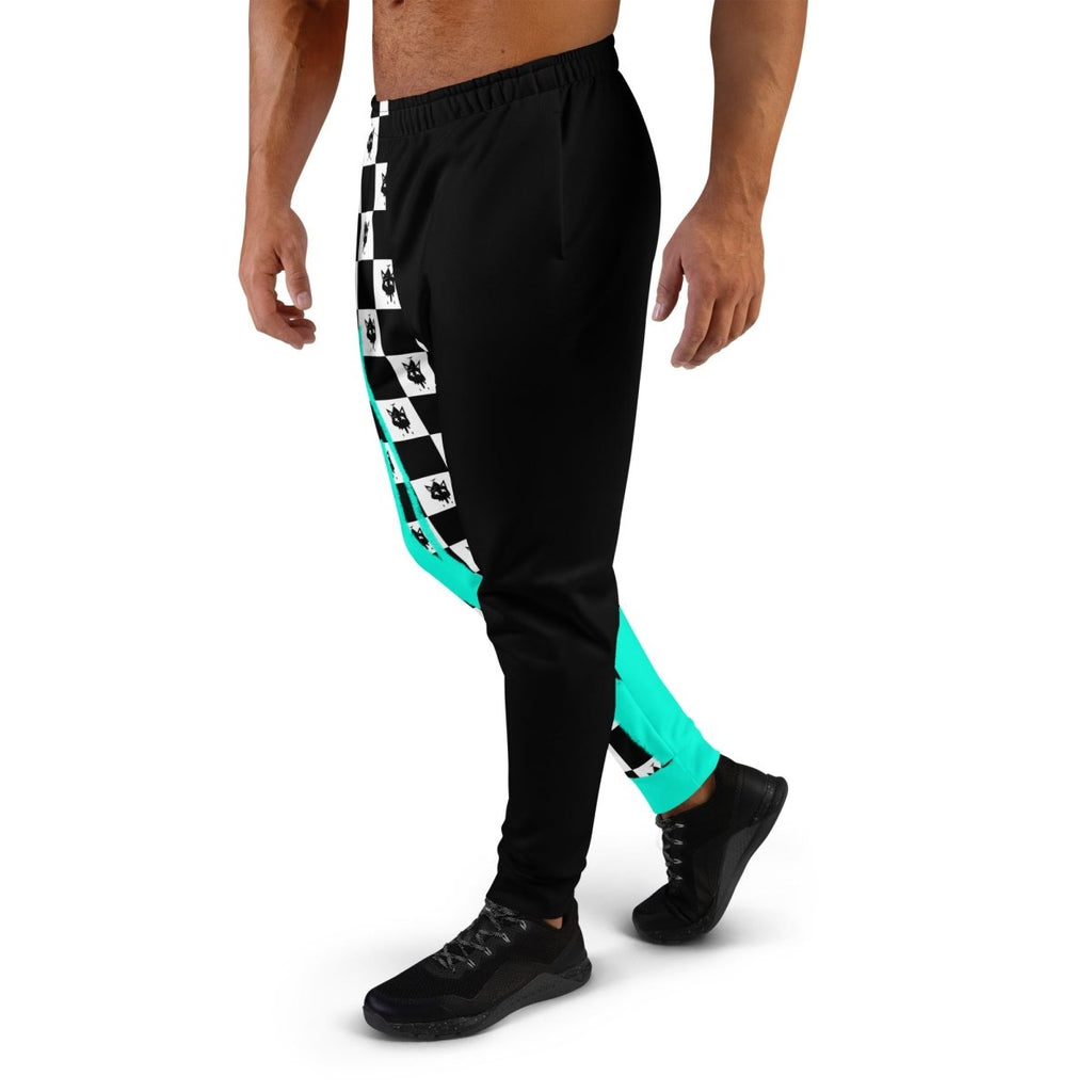 Neon Fire Checker Joggers- - Baht