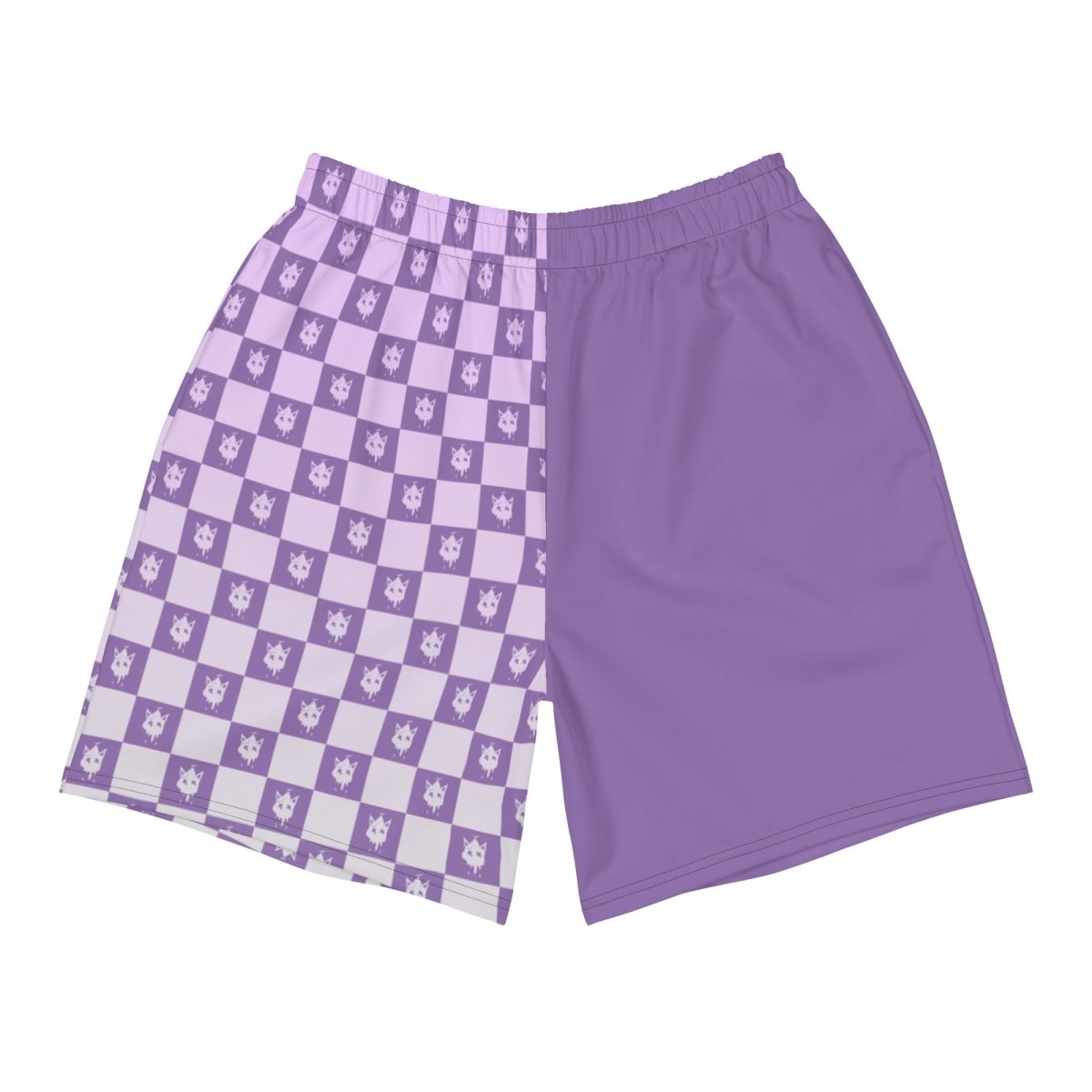 Purple Checkered Athletic Shorts- - Baht