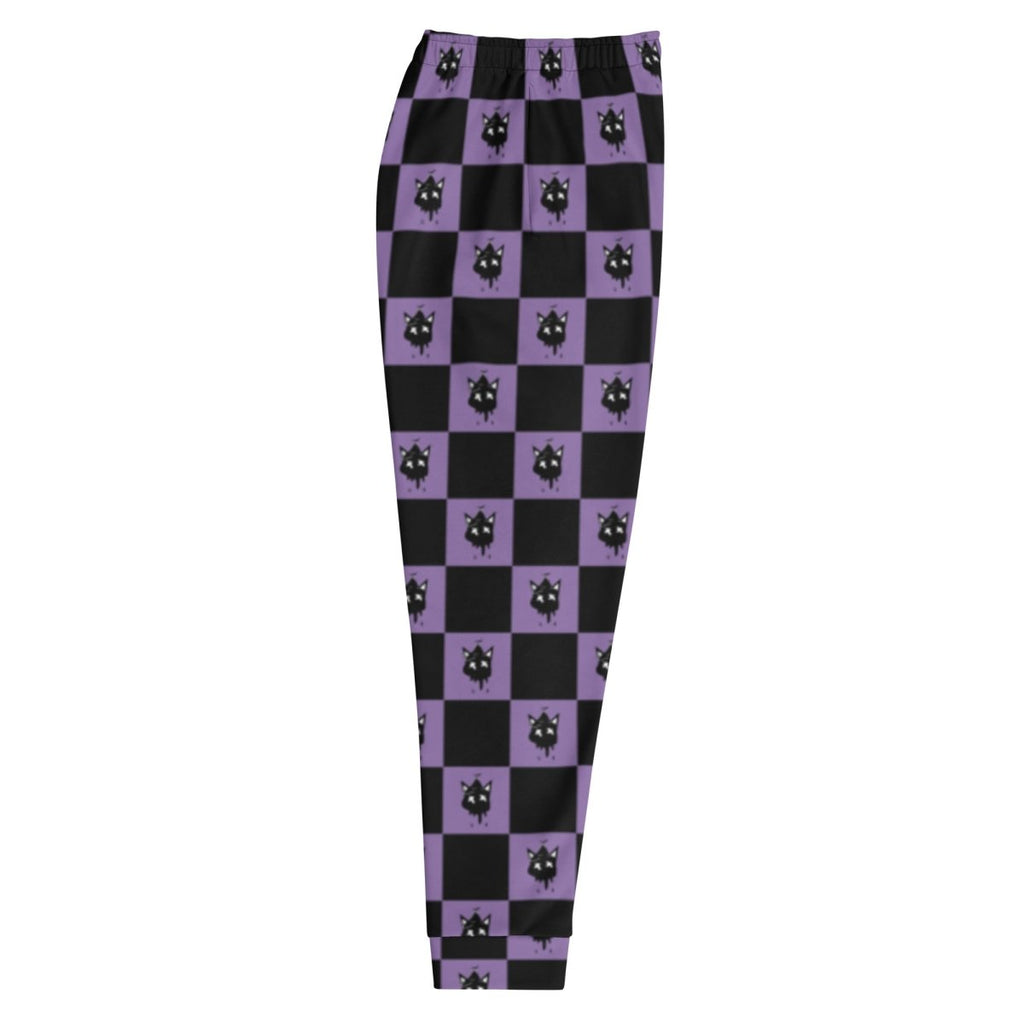 Purple Checkered Joggers- - Baht