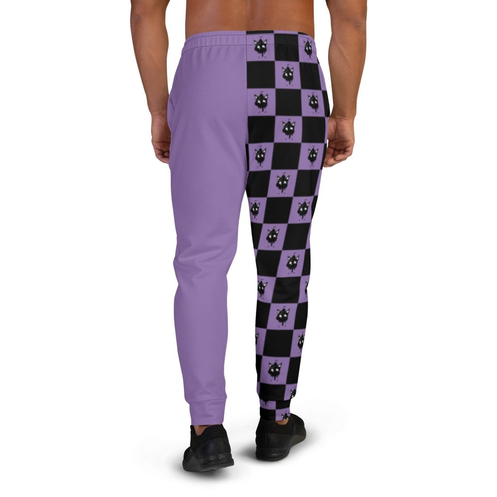 Purple Checkered Joggers- - Baht