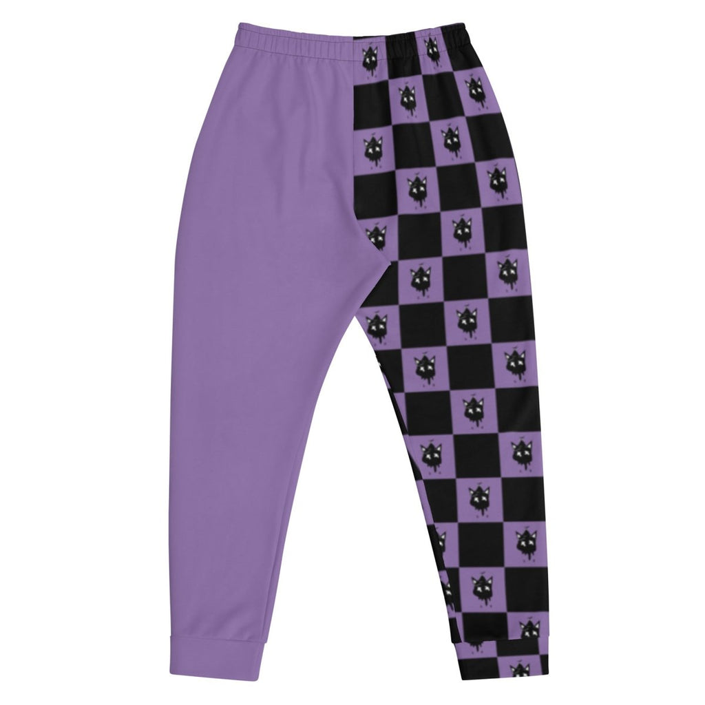Purple Checkered Joggers- - Baht
