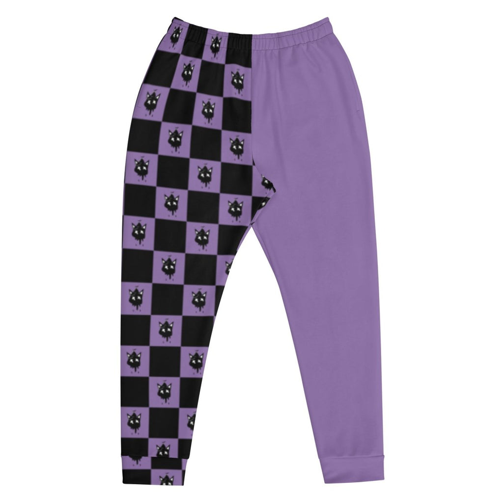 Purple Checkered Joggers- - Baht