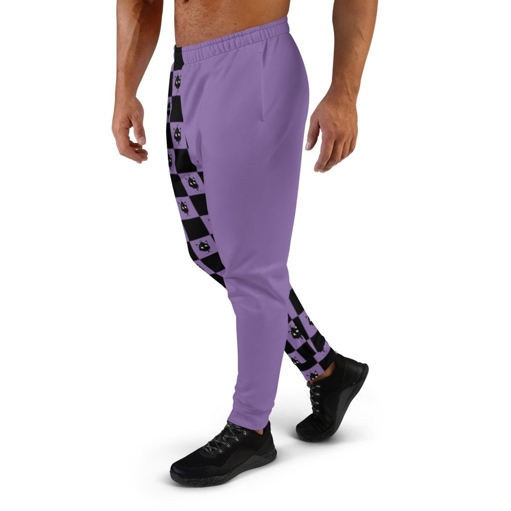 Purple Checkered Joggers- - Baht