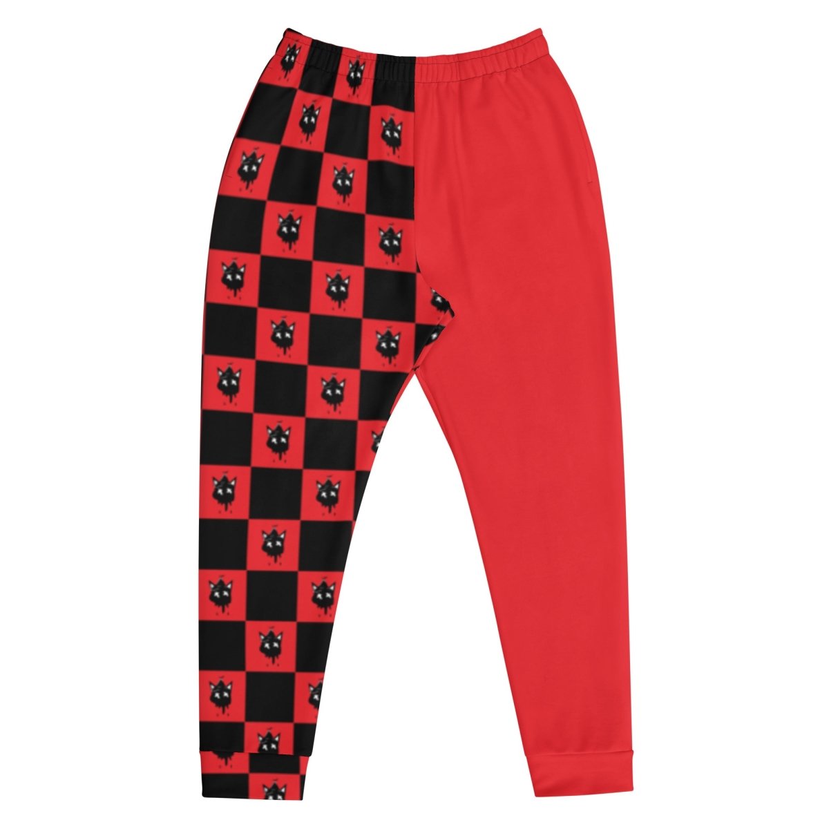 Red Checkered Joggers- - Baht