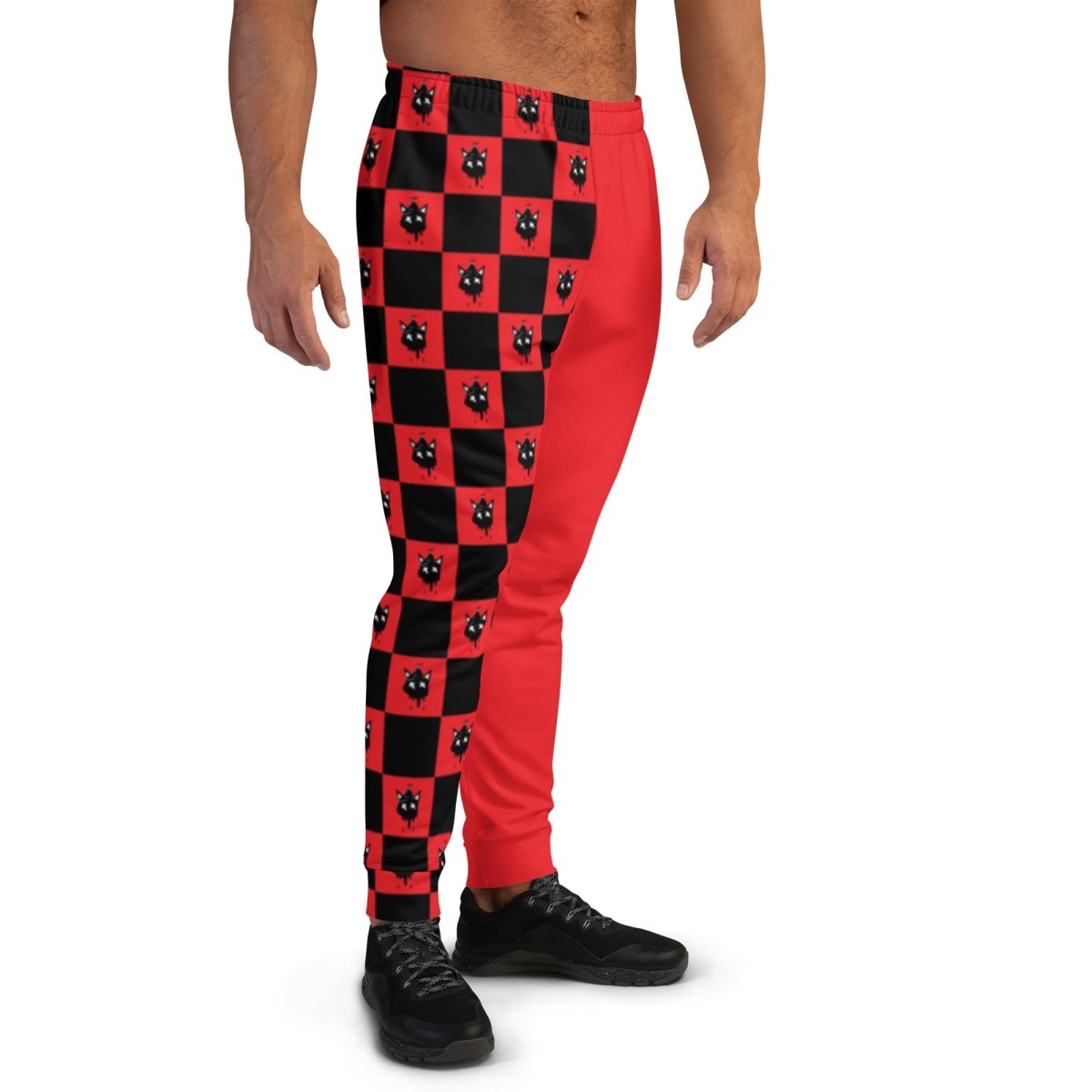 Red Checkered Joggers- - Baht