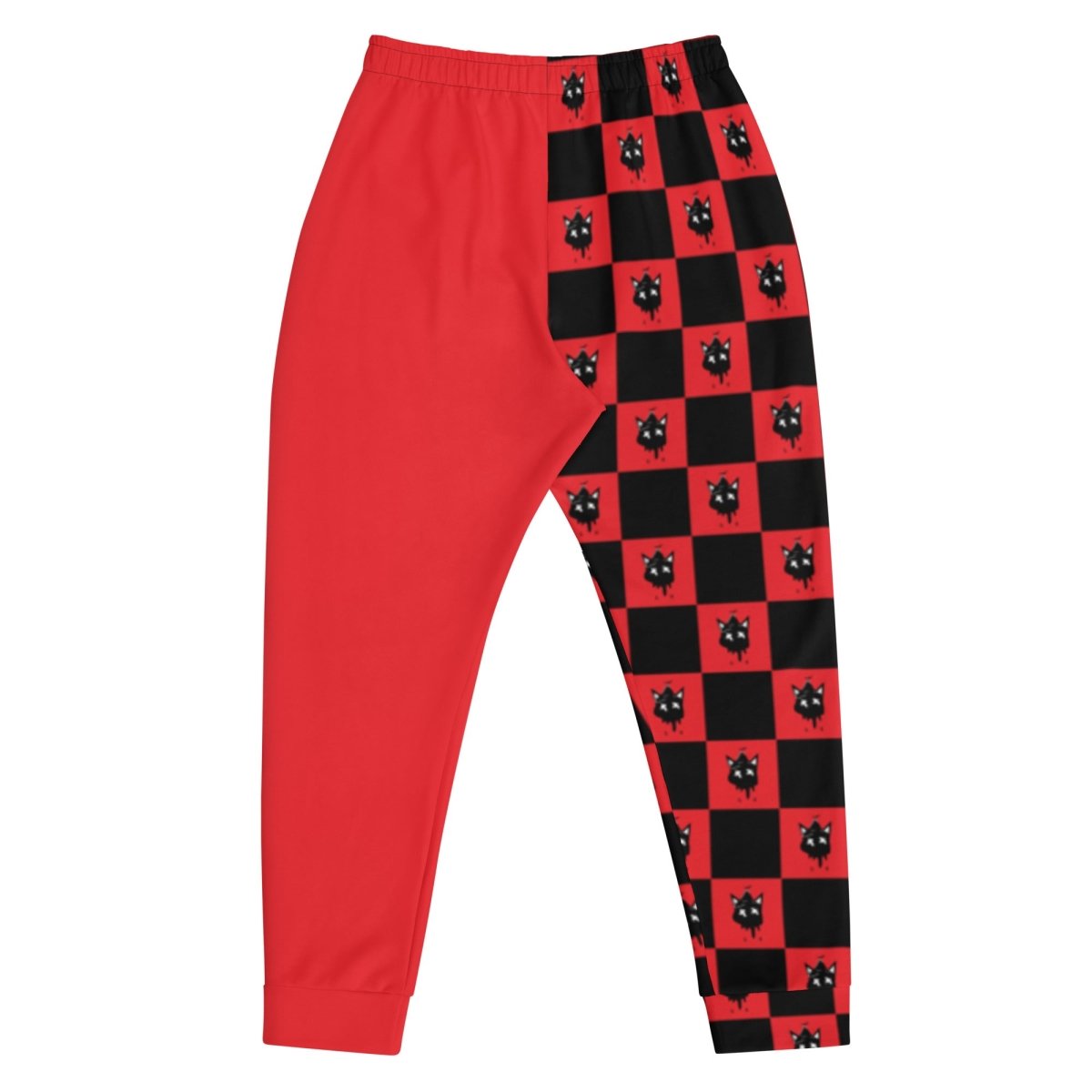 Red Checkered Joggers- - Baht