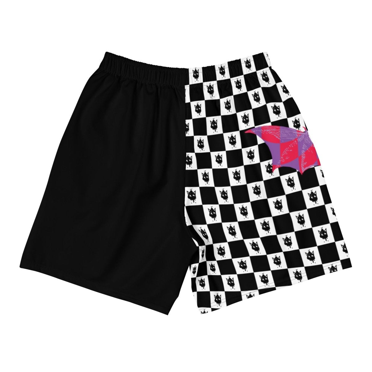 Retro Black Checker Athletic Shorts- - Baht