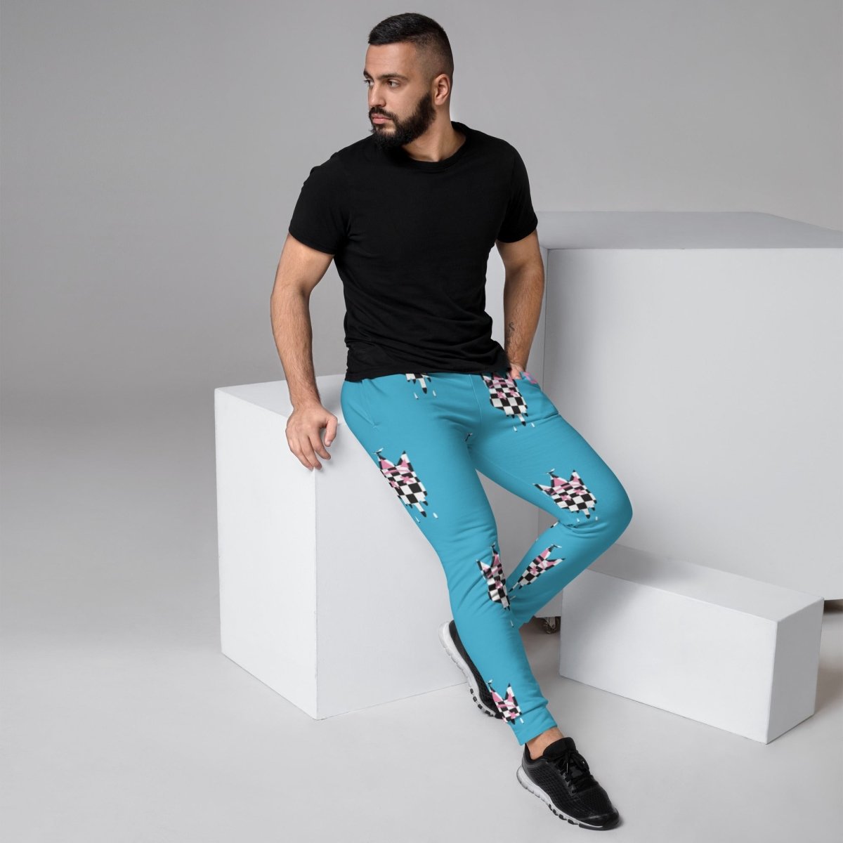 Teal Checkered Joggers- - Baht