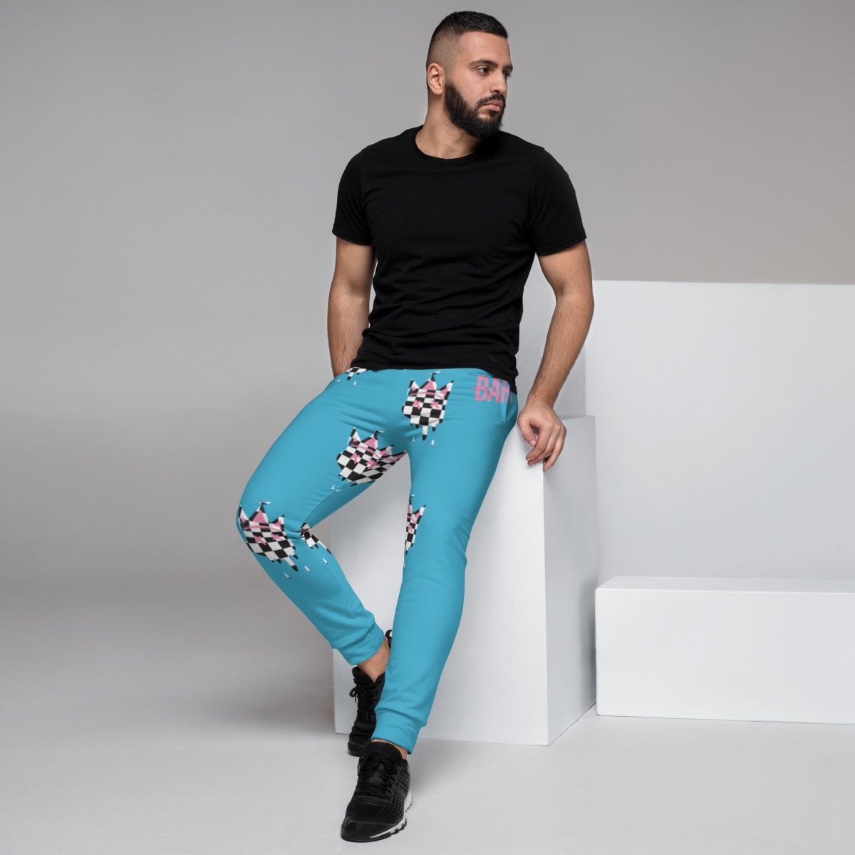 Teal Checkered Joggers- - Baht