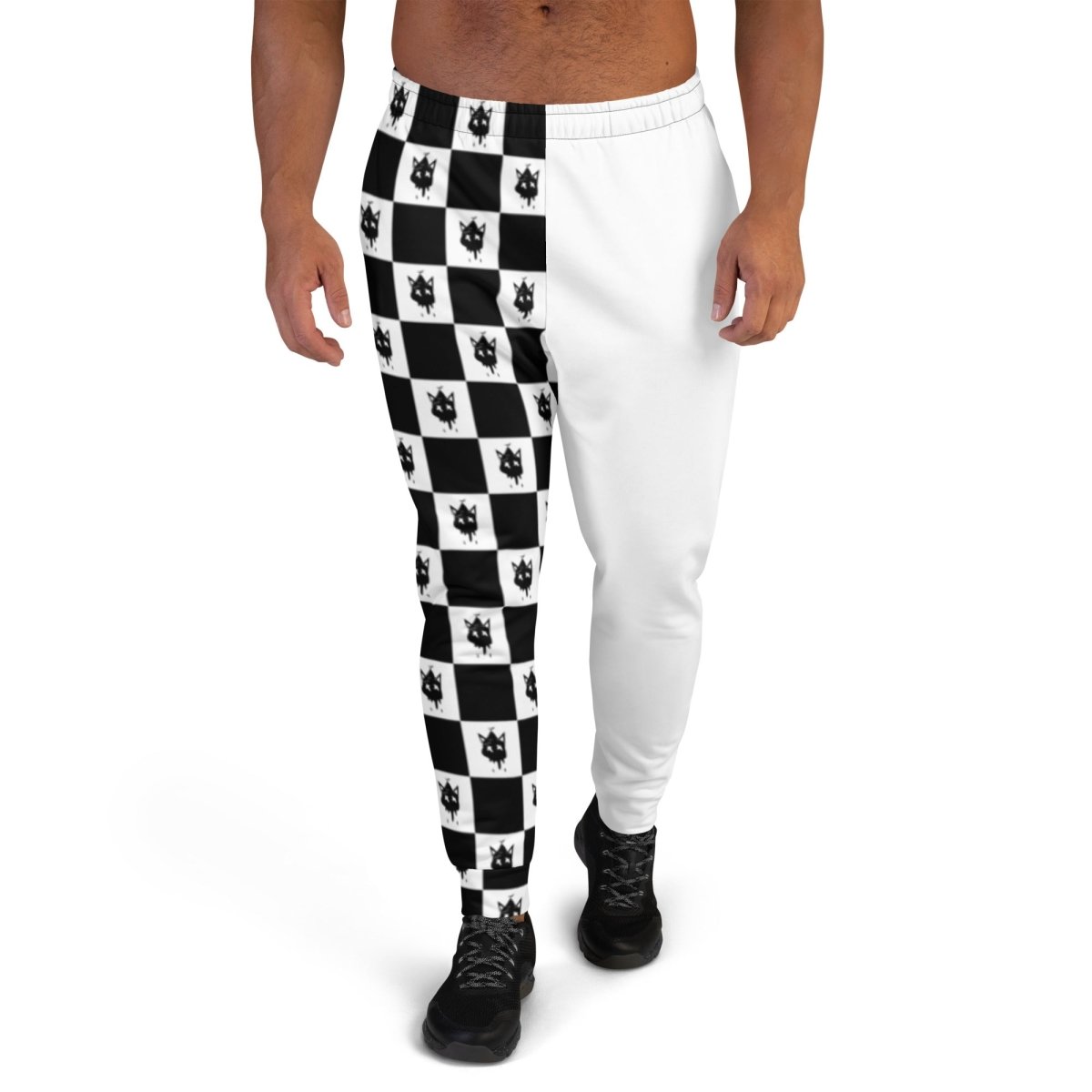 White Checkered Joggers- - Baht
