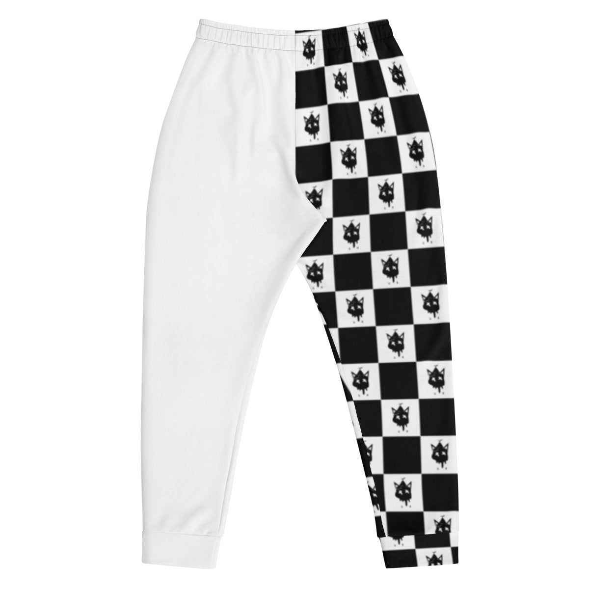 White Checkered Joggers- - Baht