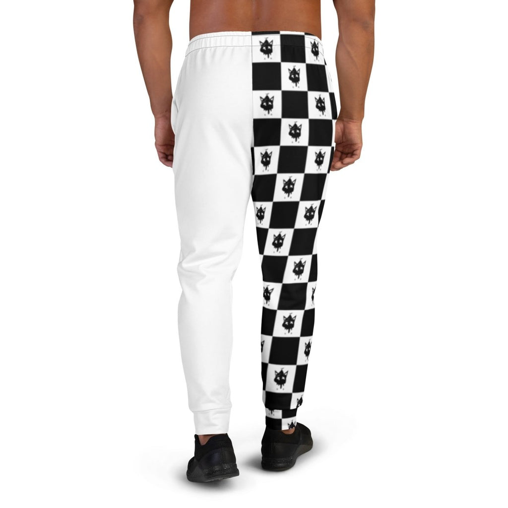White Checkered Joggers- - Baht